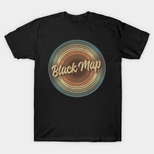 Black Map Vintage Vinyl T-Shirt